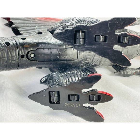 Dragon Large Toy 18 Inch Walking Roaring Moving Dragon-Lighted Red Eyes Black - Picture 6 of 12